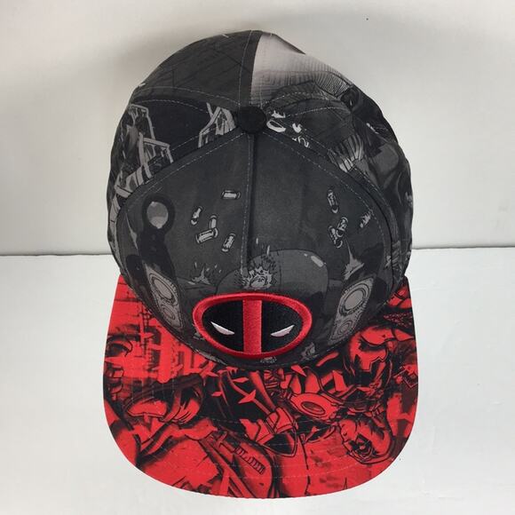Marvel Comics Deadpool Snapback Trucker Hat Cap - Picture 7 of 15